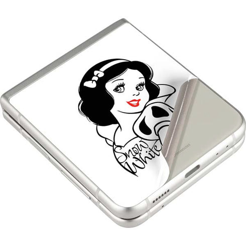 Disney Snow White Black and White Art Galaxy Z Flip3 5G Skin
