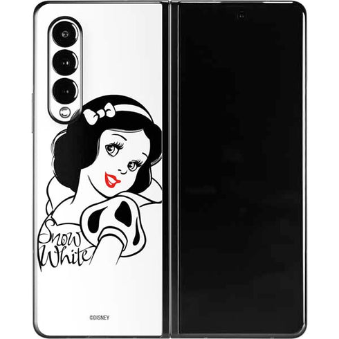 Disney Snow White Black and White Art Galaxy Z Fold3 5G Skin