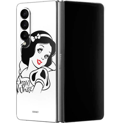 Disney Snow White Black and White Art Galaxy Z Fold4 5G Skin