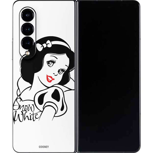 Disney Snow White Black and White Art Galaxy Z Fold4 5G Skin