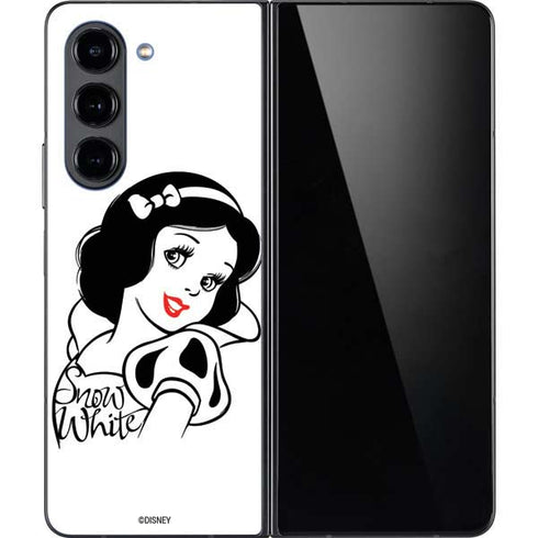 Disney Snow White Black and White Art Galaxy Z Fold5 5G Skin