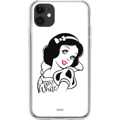 Disney Snow White Black and White Art iPhone 11 Clear Case