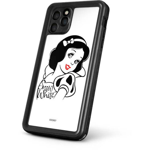 Disney Snow White Black and White Art iPhone 11 Pro Waterproof Case