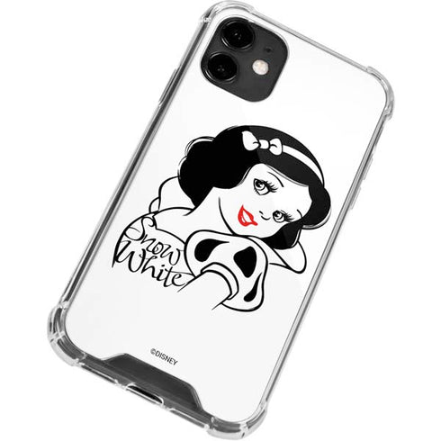 Disney Snow White Black and White Art iPhone 12 Clear Case