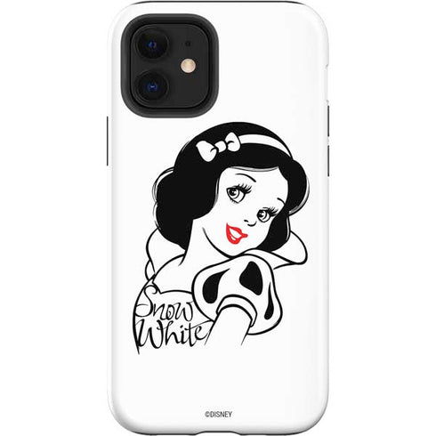 Disney Snow White Black and White Art iPhone 12 Impact Case
