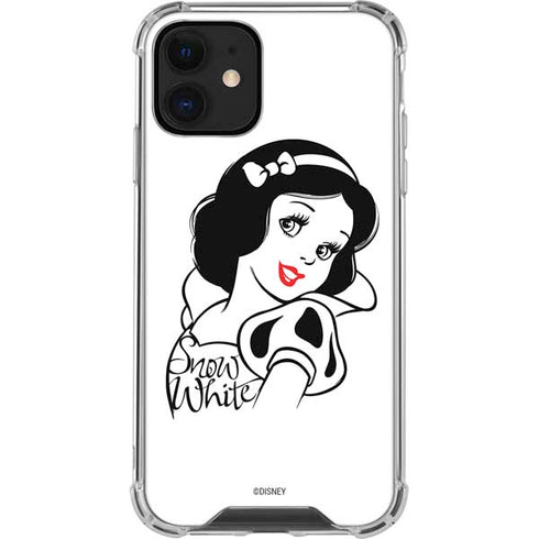 Disney Snow White Black and White Art iPhone 12 Mini Clear Case