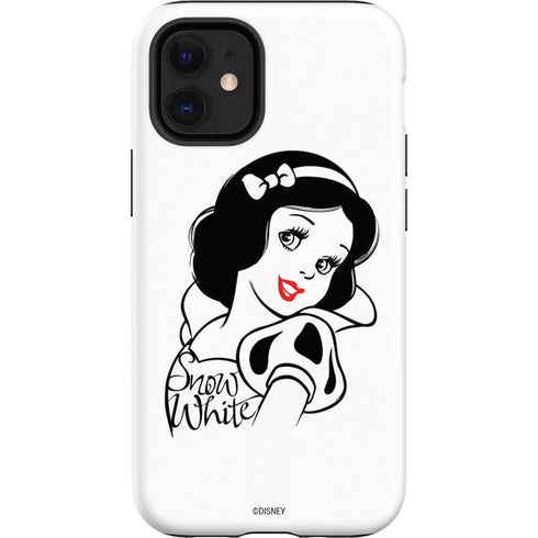 Disney Snow White Black and White Art iPhone 12 Mini Impact Case