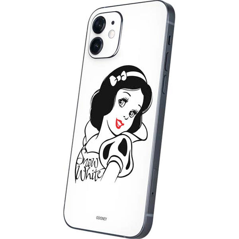 Disney Snow White Black and White Art iPhone 12 Mini Skin