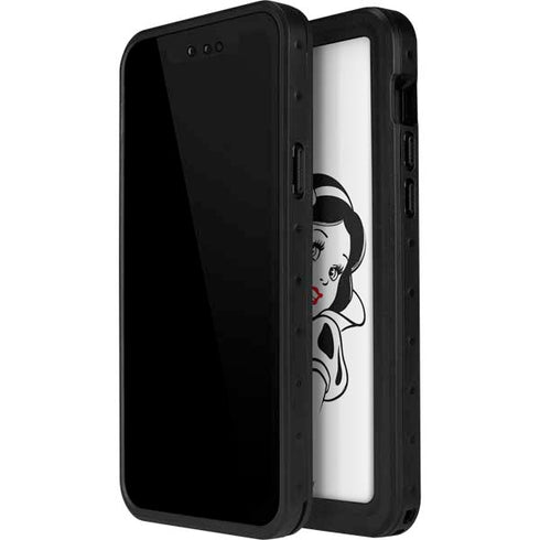 Disney Snow White Black and White Art iPhone 12 Pro Waterproof Case