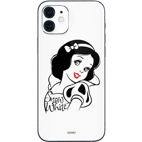 Disney Snow White Black and White Art iPhone 12 Skin