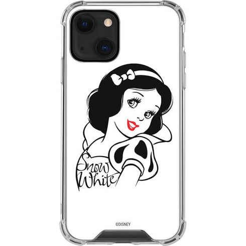 Disney Snow White Black and White Art iPhone 13 Mini Clear Case