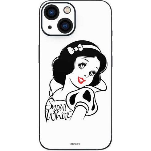 Disney Snow White Black and White Art iPhone 13 Mini Skin