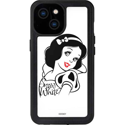 Disney Snow White Black and White Art iPhone 13 Mini Waterproof Case