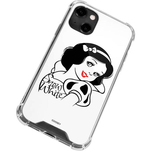 Disney Snow White Black and White Art iPhone 14 Clear Case
