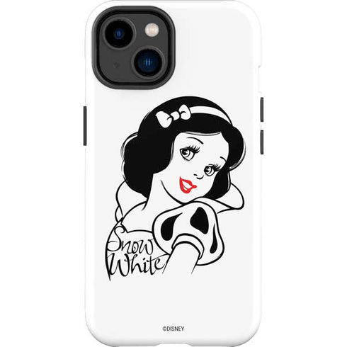 Disney Snow White Black and White Art iPhone 15 Plus Impact Case