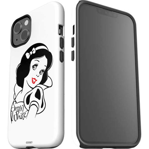 Disney Snow White Black and White Art iPhone 15 Plus Impact Case