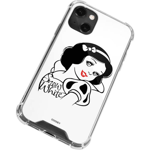 Disney Snow White Black and White Art iPhone 14 Plus Clear Case