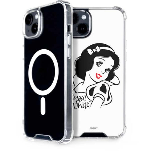 Disney Snow White Black and White Art iPhone 15 Plus MagSafe Case
