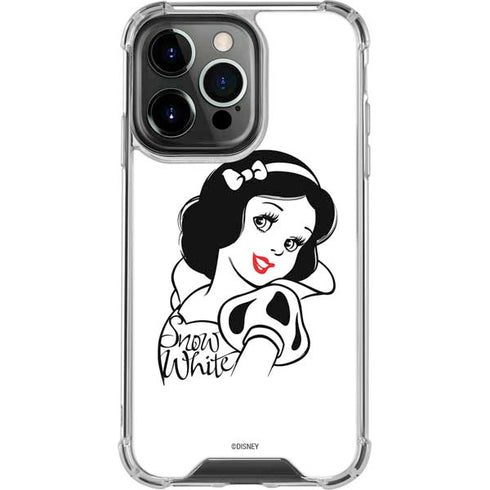 Disney Snow White Black and White Art iPhone 15 Pro Clear Case