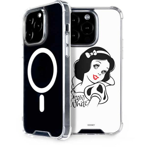 Disney Snow White Black and White Art iPhone 15 Pro MagSafe Case