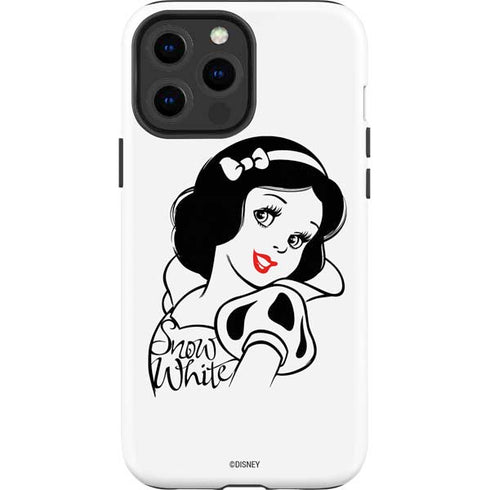 Disney Snow White Black and White Art iPhone 15 Pro Max Impact Case