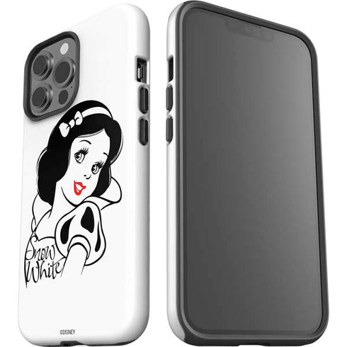 Disney Snow White Black and White Art iPhone 15 Pro Max Impact Case