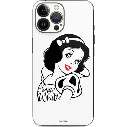 Disney Snow White Black and White Art iPhone 14 Pro Max Skin