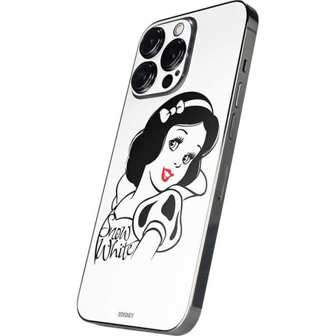 Disney Snow White Black and White Art iPhone 14 Pro Max Skin