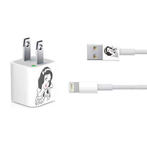 Disney Snow White Black and White Art iPhone Charger (5W USB) Skin
