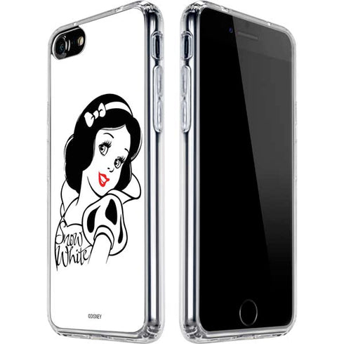 Disney Snow White Black and White Art iPhone SE (2nd & 3rd Gen) Clear Case