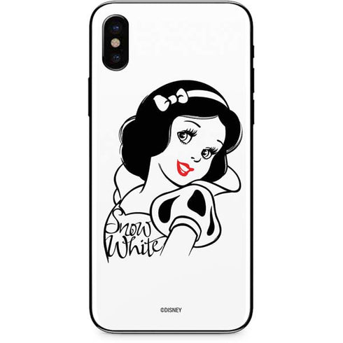 Disney Snow White Black and White Art iPhone X Skin