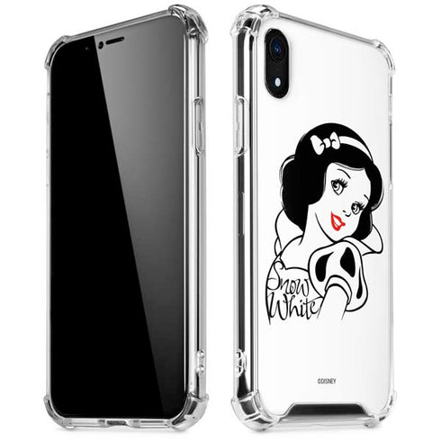 Disney Snow White Black and White Art iPhone XR Clear Case