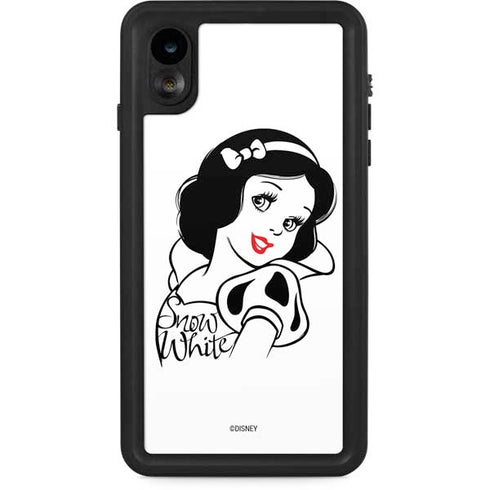 Disney Snow White Black and White Art iPhone XR Waterproof Case