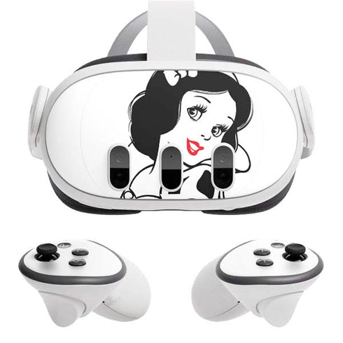 Disney Snow White Black and White Art Meta Quest 3 Skin