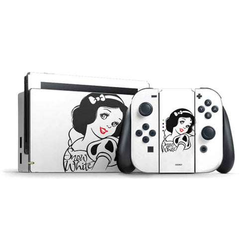 Disney Snow White Black and White Art Nintendo Switch Bundle Skin