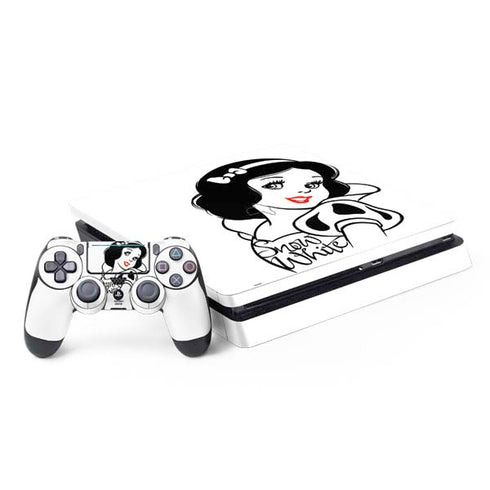 Disney Snow White Black and White Art PS4 Slim Bundle Skin