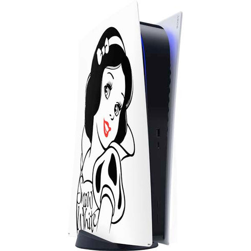 Disney Snow White Black and White Art PS5 Digital Edition Console Skin