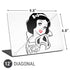Disney Snow White Black and White Art Universal Laptop 12in (9.8 x 6.8in) Skin