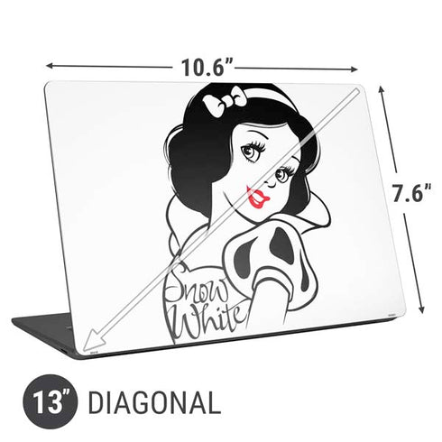 Disney Snow White Black and White Art Universal Laptop 13in (10.6 x 7.6in) Skin