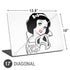 Disney Snow White Black and White Art Universal Laptop 17in (13.8 x 10in) Skin