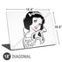 Disney Snow White Black and White Art Universal Laptop 18in (14.6 x 10.6in) Skin