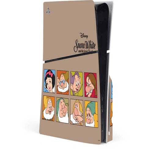 Disney Snow White Character Portraits PS5 Slim Disk Console Skin