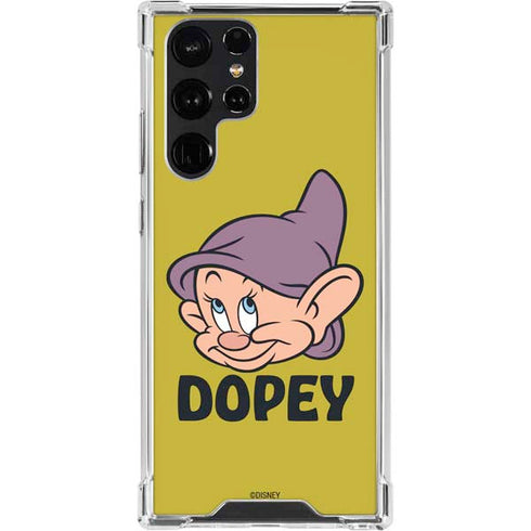 Disney Snow White Dopey Dwarf Galaxy S22 Ultra Clear Case