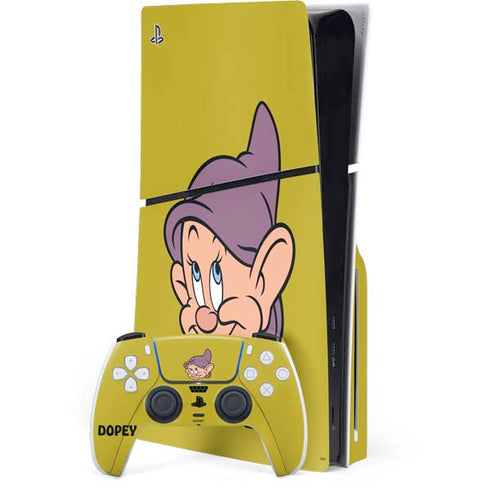 Disney Snow White Dopey Dwarf PS5 Slim Disk Bundle Skin