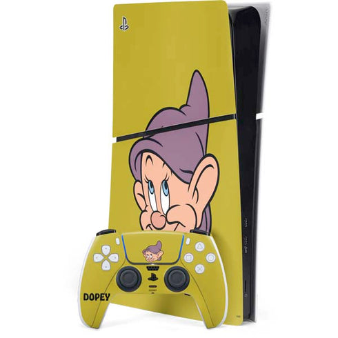 Disney Snow White Dopey Dwarf PS5 Slim Digital Edition Bundle Skin