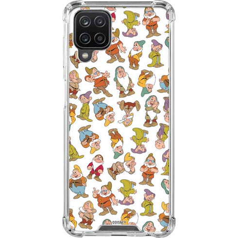 Disney Snow White Dwarfs Pattern Galaxy A12 Clear Case