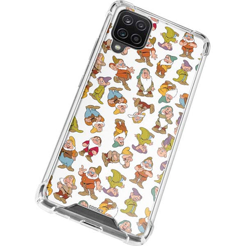 Disney Snow White Dwarfs Pattern Galaxy A12 Clear Case