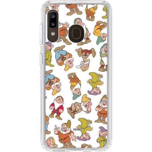 Disney Snow White Dwarfs Pattern Galaxy A20 Clear Case