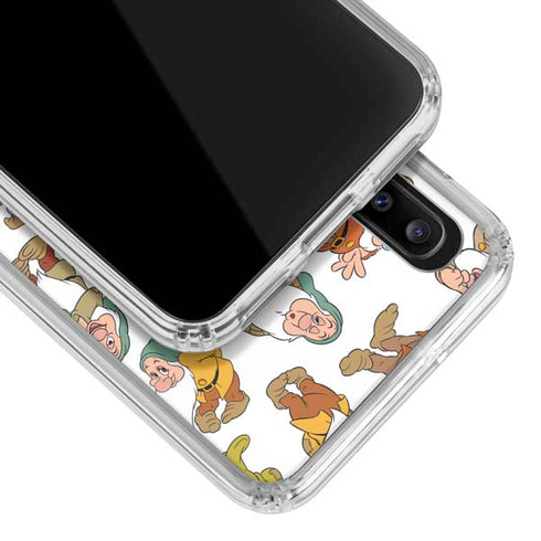 Disney Snow White Dwarfs Pattern Galaxy A20 Clear Case