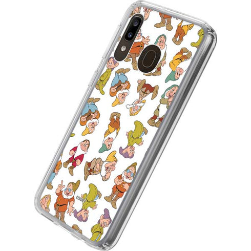 Disney Snow White Dwarfs Pattern Galaxy A20 Clear Case